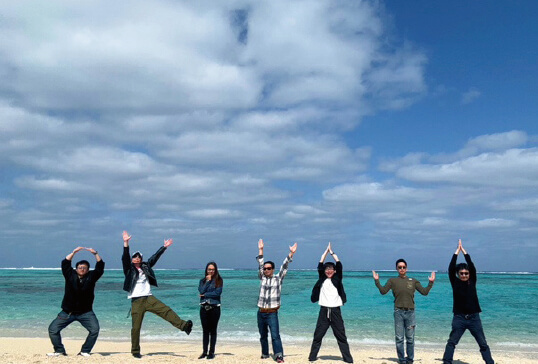 社員旅行の様子の写真 沖縄